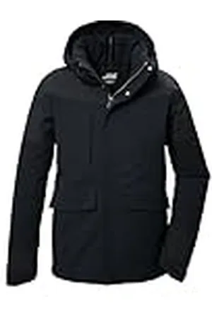Killtec Hombre Chaqueta funcional/chaqueta de exterior con capucha con cremallera KOW 81 MN JCKT, schwarz, M, 41846-000
