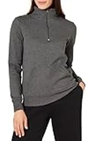 Amazon Top de Felpa de Manga Larga y Cremallera de un Cuarto (Disponible en Tallas Grandes) Mujer, , XL Grande