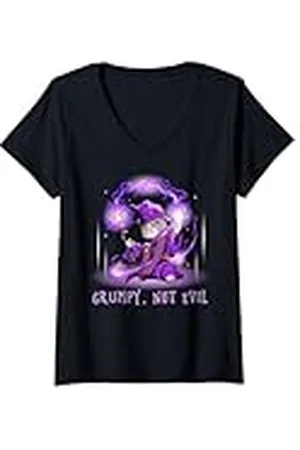 Grumpy Cat Mujer Gato gruñón mago - Gruñón, no malvado Camiseta Cuello V