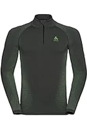 Odlo Hombre Camiseta de manga larga de ropa interior funcional con cremallera PERFORMANCE WARM ECO
