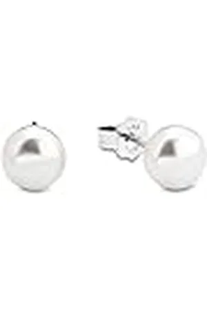 Amor Pendientes de de ley 925 para mujer, con perla cultivada de agua dulce, 0,7 cm, , Se entrega en estuche de regalo