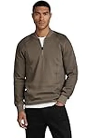 G-Star Para Hombre Camiseta Jirgi Half Zip Slim Tweeter, , XXL