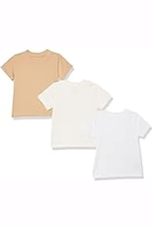Amazon Camiseta de Manga Corta de algodón orgánico (Anteriormente Amazon Aware) Unisex Bebés, Pack de 3, , 0-3 Meses