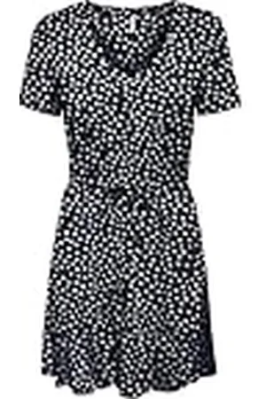 ONLY Onlmay S/S V-Neck Short Dress Jrs Noos Vestido, Night Sky/AOP: Lea Flower, M para Mujer