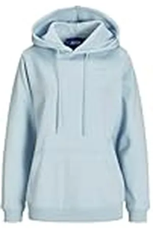 JJXX Jxabbie RLX LS Every Hood Swt Noos Sudadera con, Skyway/Print:Powder Blue Logo, L para Mujer