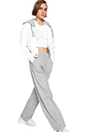 Trendyol Pantalones Deportivos de Pierna Ancha y Cintura Alta para Mujer, , XL