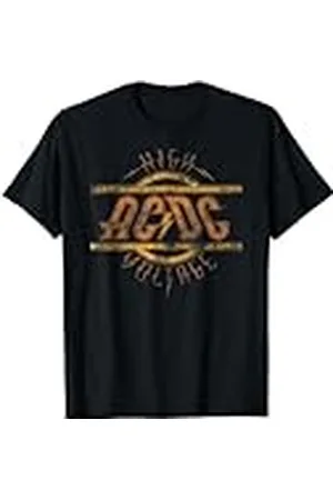 AC/DC ACDC High Voltage Logo Distressed Rock Music Band Camiseta