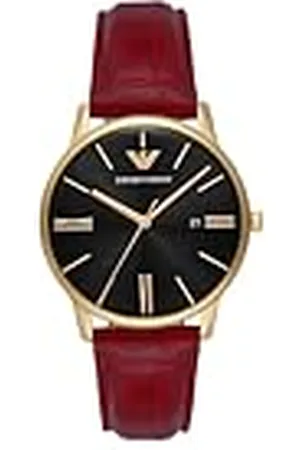 Emporio Armani Reloj Analógico para Hombres de Cuarzo con Correa en Cuero AR11673