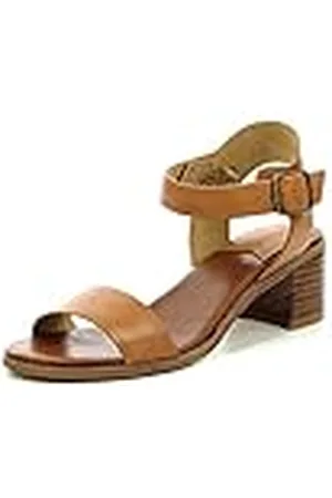 Kickers Volou, Sandalias de Punta Descubierta Mujer, Marrón (Camel 114), 40 EU