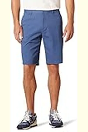 Amazon Pantalón Corto Chino Elástico, Cómodo, sin Pinzas, de 28 Cm y Ajuste Entallado Hombre, , 30W