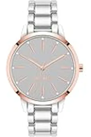 Nine West Reloj de Pulsera con Detalles de Cristal Genuino para Mujer