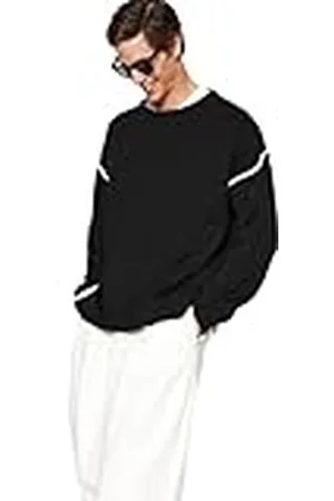 Trendyol Suéter Liso de Cuello Redondo de Gran tamaño Sudadera, , M para Hombre