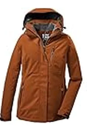 Killtec Mujer Chaqueta funcional/chaqueta de invierno con capucha con cremallera KOW 140 WMN JCKT, zimt, 46, 37411-000