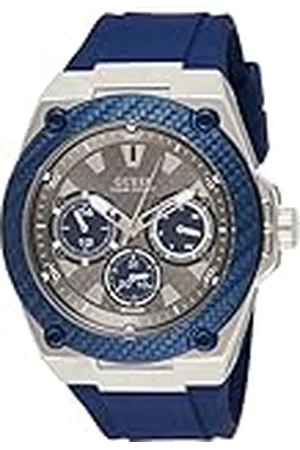 Guess Reloj Multiesfera para Hombre de Cuarzo con Correa en Caucho W1049G1