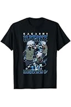 Naruto Shippuden Retro Kakashi Lightning Poses Anime Camiseta