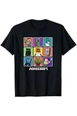 Minecraft Group Shot Colored Box Up Camiseta