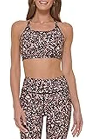 DKNY Camiseta Deportiva para Mujer con Estampado de Luces Bordadas Sujetador, , XS