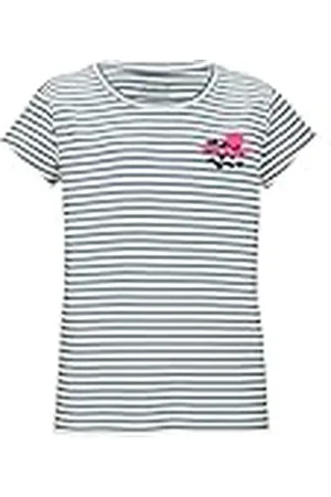 Killtec KOS 128 GRLS TSHRT Cuello Redondo, Camiseta de Verano, Look a Rayas, , 152 para Niñas
