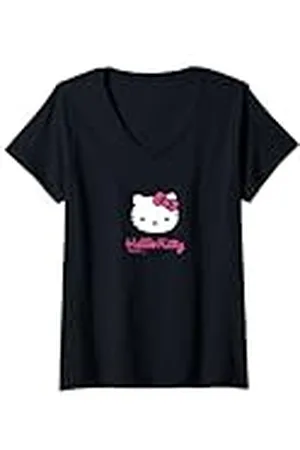 Hello Kitty Mujer - Classic Kitten Camiseta Cuello V