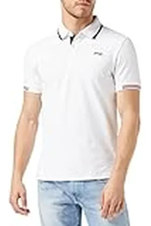 Schott NYC Psdevon Camisa de Polo, White, L para Hombre