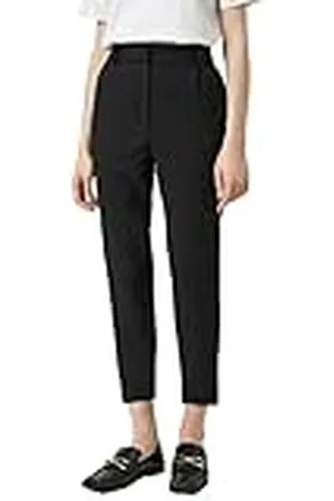 Koton Crop Carrot Trousers High Rise Pleated, Calzoncillos aux Femmes,