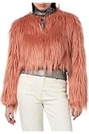Pinko Garfield-Chaqueta de Piel sintética, O36_Rosa-CAMMEO, 44 para Mujer