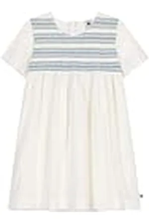 Petit Bateau A0CRG Vestido de Manga Corta, , 4 ANS para Niñas