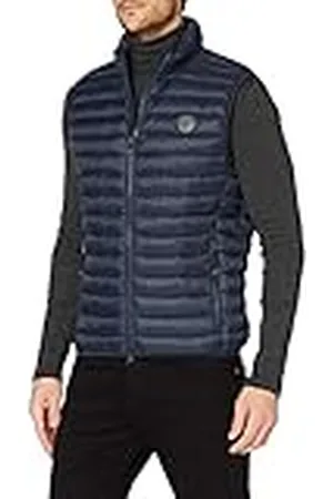 Marc O’ Polo Marc OߴPolo Hombre Chaleco acolchado con cuello alto impermeable, (Total Eclipse), 3XL
