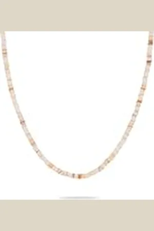 Tamaris Collar TJ-0633-N-45 Acero Inoxidable IP Oro, 45 cm, Acero inoxidable, Piedra de concha