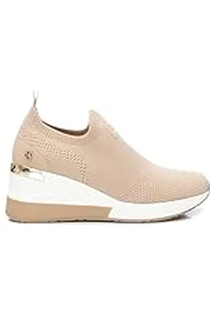 Xti Zapatilla Mujer Beige - Calzado Cómodo y Versátil - Moda Casual - Modelo 14241601 (Talla 40)