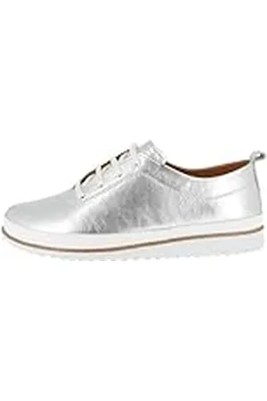 Andrea Conti Damen Low Top Sneaker, Zapatillas Mujer, Plata, 41 EU