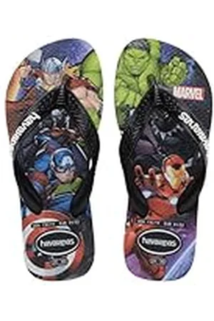Havaianas Kids Top Marvel II, Chanclas Niño, Black, 33/34