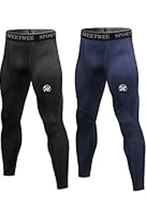MEETWEE Leggings Hombre, Largas Pantalón de Compresión Pantalones Deporte Mallas Running para Fitness Yoga