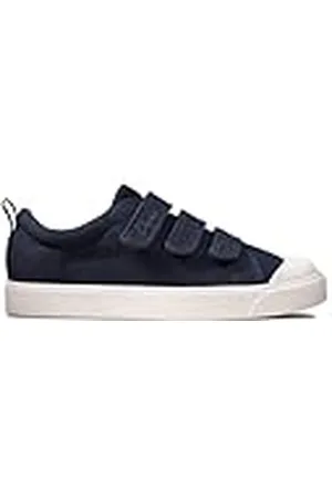 Clarks City Vibe K, Zapatillas Unisex niños, Azul (Azul Navy Canvas Navy Canvas), 32.5 EU