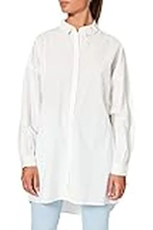 VERO MODA Vmbina L/S Oversize Shirt Ga Noos, Blusas Mujer, White, L