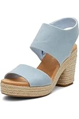 TOMS Majorca Platform, Sandalias de Tacón Mujer, Azul (Azul Pastel), 42 EU