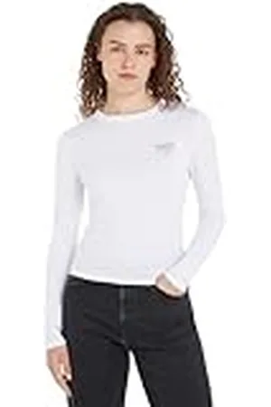 Tommy Hilfiger Camiseta de Manga Larga Mujer Slim Fit Essential sin Capucha, , S