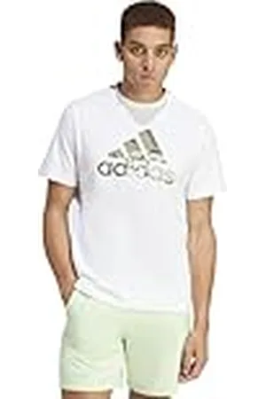 adidas Hombre Camo Badge of Sport Graphic tee, White, S