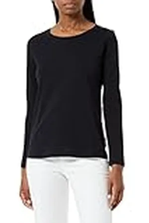 Marc O’ Polo Marc OߴPolo Mujer Camiseta de manga larga de algodón orgánico Regular fit, (Black), L