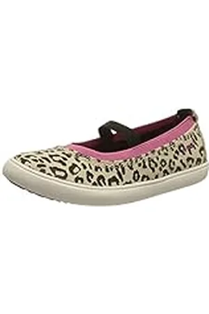 Geox J Gisli Girl A, Bailarinas para Niña, Multicolor (Beige/Black), 39 EU