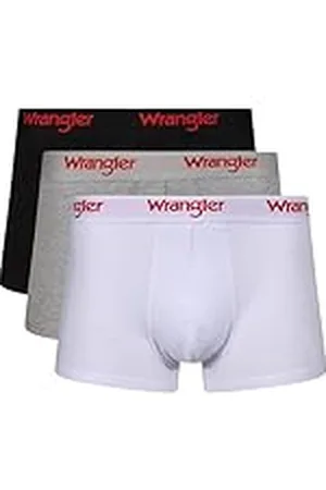 Wrangler Hombres Bañador Negro/Blanco/Gris Paquete de 3 Grande
