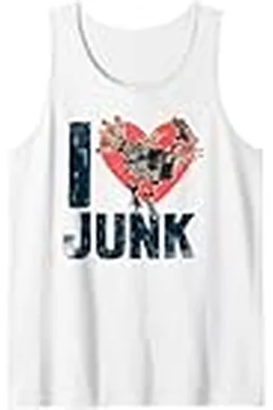 Clangers The Iron Chicken Me encanta Heart Junk Retro Camiseta sin Mangas