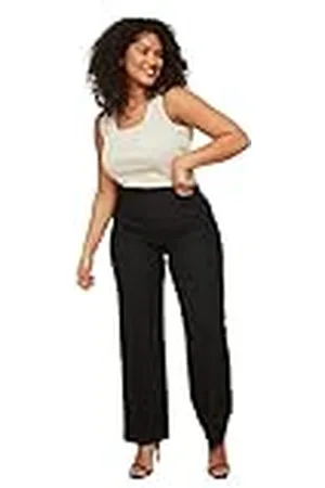 Trendyol Cintura Alta con Costuras nerviosas, Fundas de Tejido española Pantalones, , 48 para Mujer