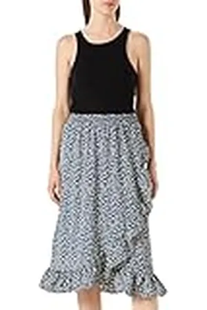 ONLY Onlolivia Falda Larga Cruzada Wvn Noos, Blue Mirage/AOP:Tonal Ditsy, 44 para Mujer