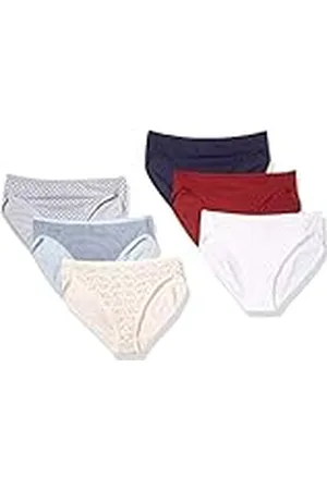 Amazon Ropa Interior de algodón con Pernera Alta (Disponible en Tallas Grandes) Mujer, Pack de 6, , 42