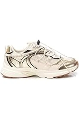 Xti Zapatilla Mujer Oro - Calzado Cómodo y Versátil - Moda Casual - Modelo 14405202 (Talla 41)