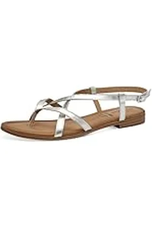 QS by s.Oliver 5-28103-44, Sandalias Mujer, Plata, 39 EU