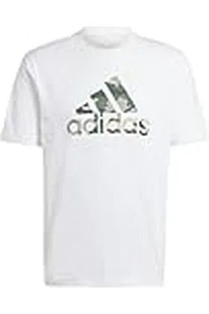 adidas Hombre Camo BOS Graphic tee, White, L Tall