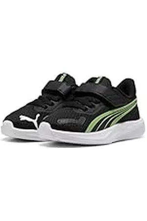 PUMA Pounce AC+ INF, Zapatillas Unisex bebé, Black-Spring Fern White, 24 EU