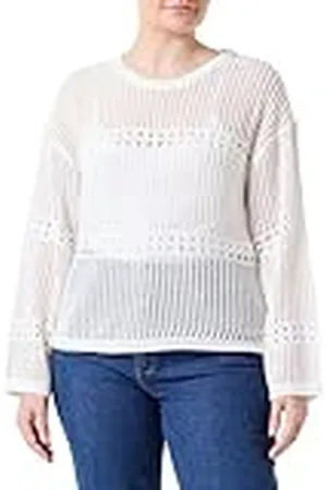 VILA Vijiffy Open O-Neck L/S Knit Top Jersey de Punto, , L para Mujer